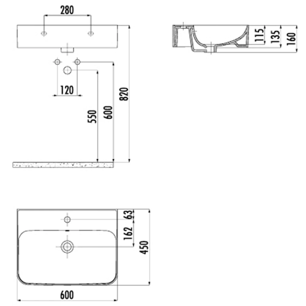 Creavit Pride 60 Cm Etajerli Lavabo Hemen Al