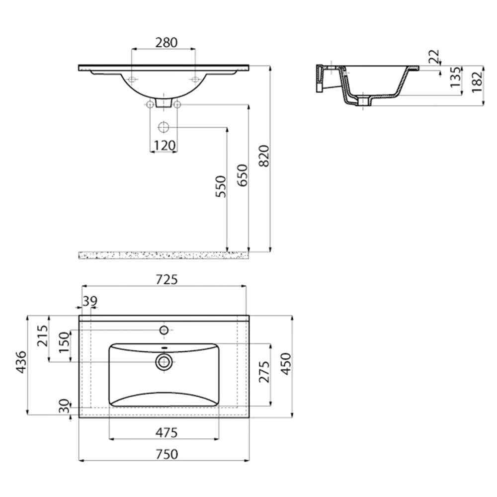 Creavit Su 75 Cm Etajerli Lavabo Hemen Al