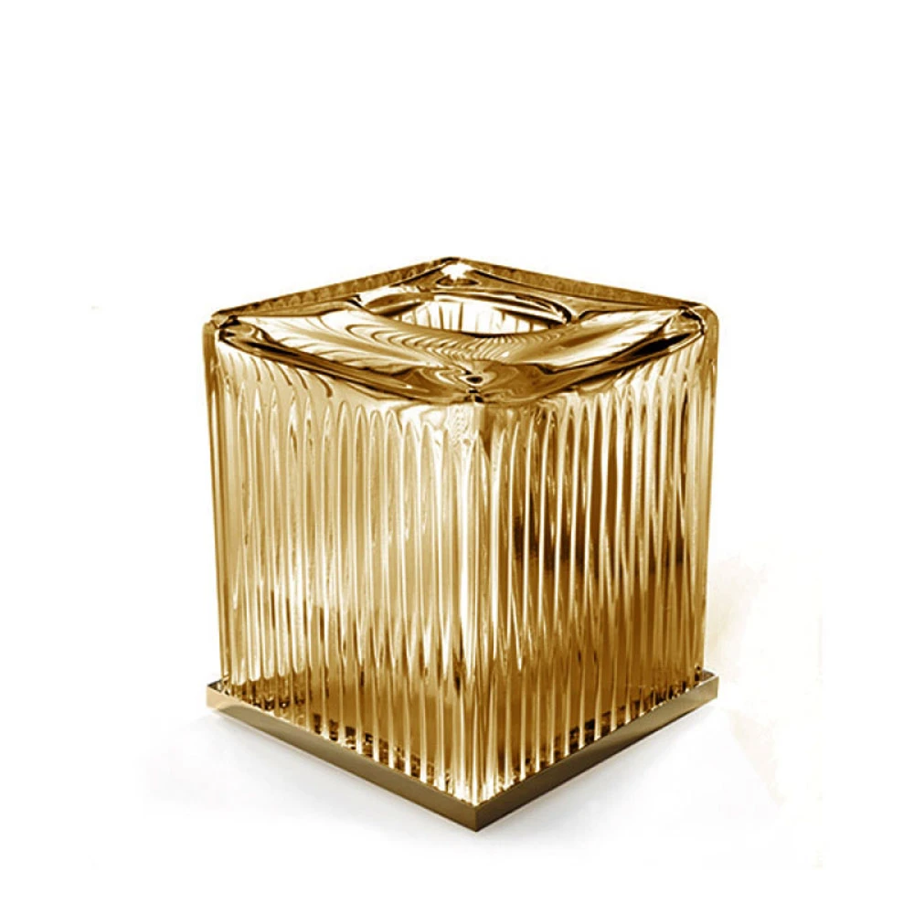 3sc Elegance Amber-Altın Kare Mendil Kutusu