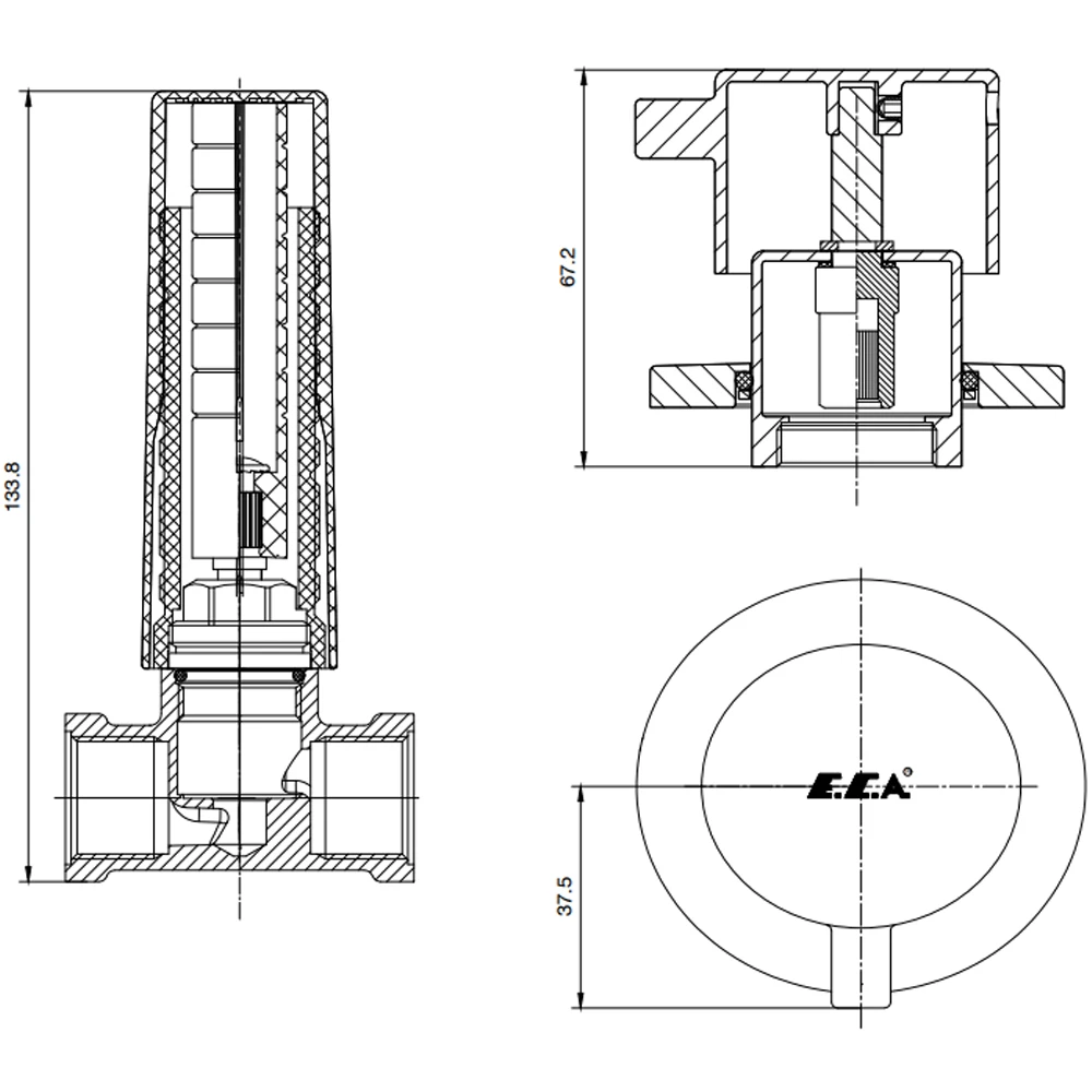 Eca Mat Siyah Ankastre Ara Kesme Valfi - 102151030C1 Hemen Al