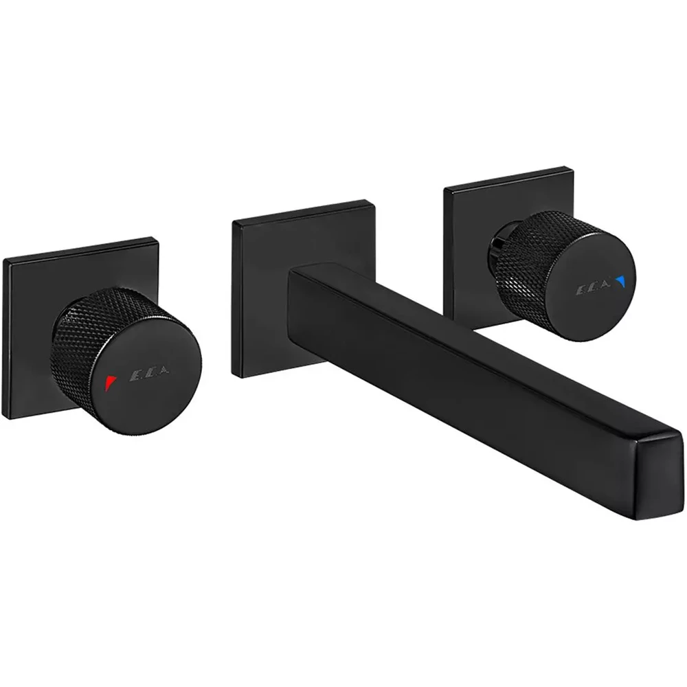 Eca Life 3 Delikli Duvardan Mat Siyah Ankastre Lavabo Bataryası - 102106777C1 Hemen Al