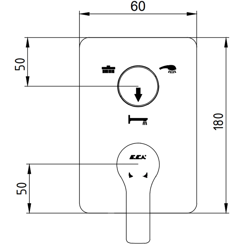 Eca Luna 3 Yollu Altın Ankastre Banyo Bataryası - 102167336A1-K Hemen Al