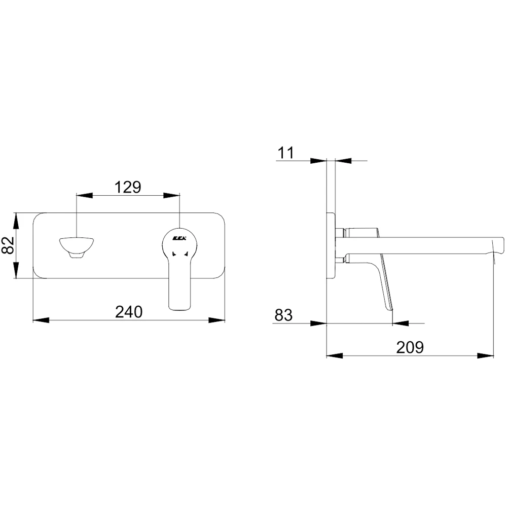 Eca Luna Altın Ankastre Lavabo Bataryası - 102167606A1-K Hemen Al