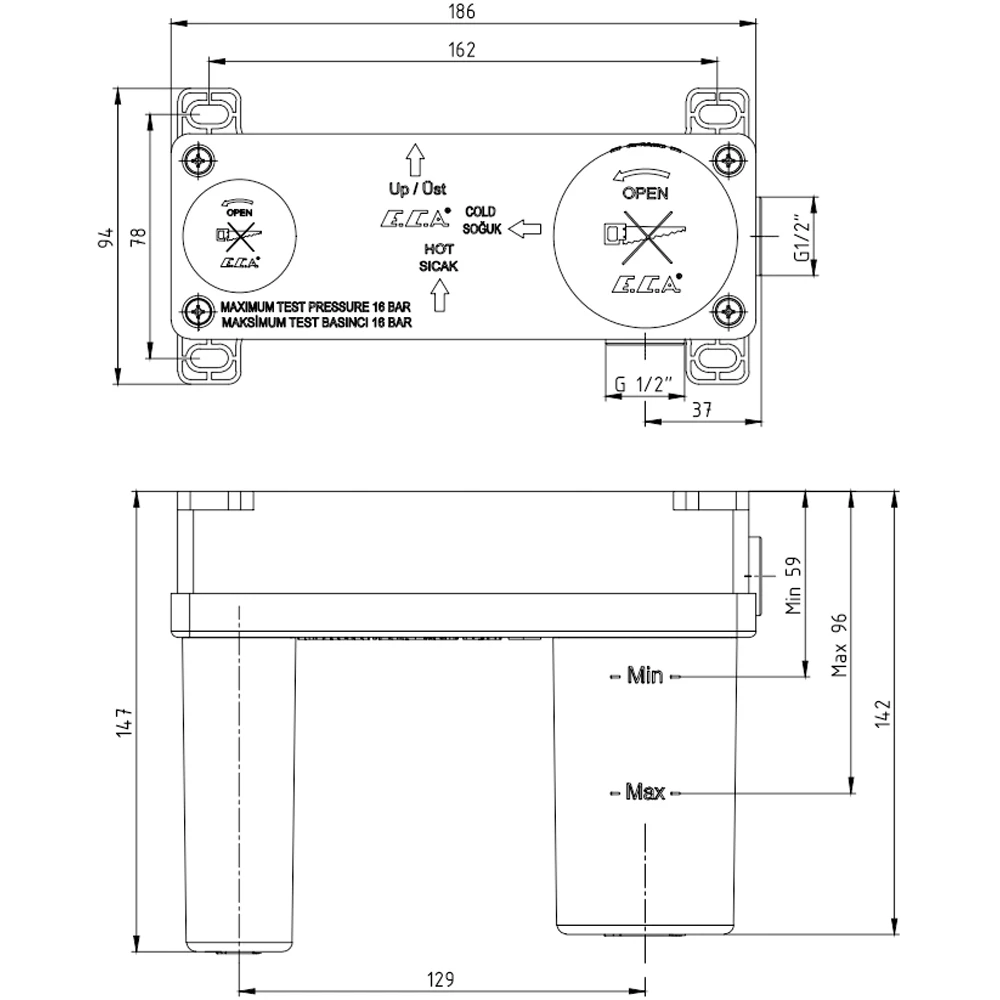 Eca Sıva Altı Ankastre Lavabo Bataryası - 102166601 Hemen Al
