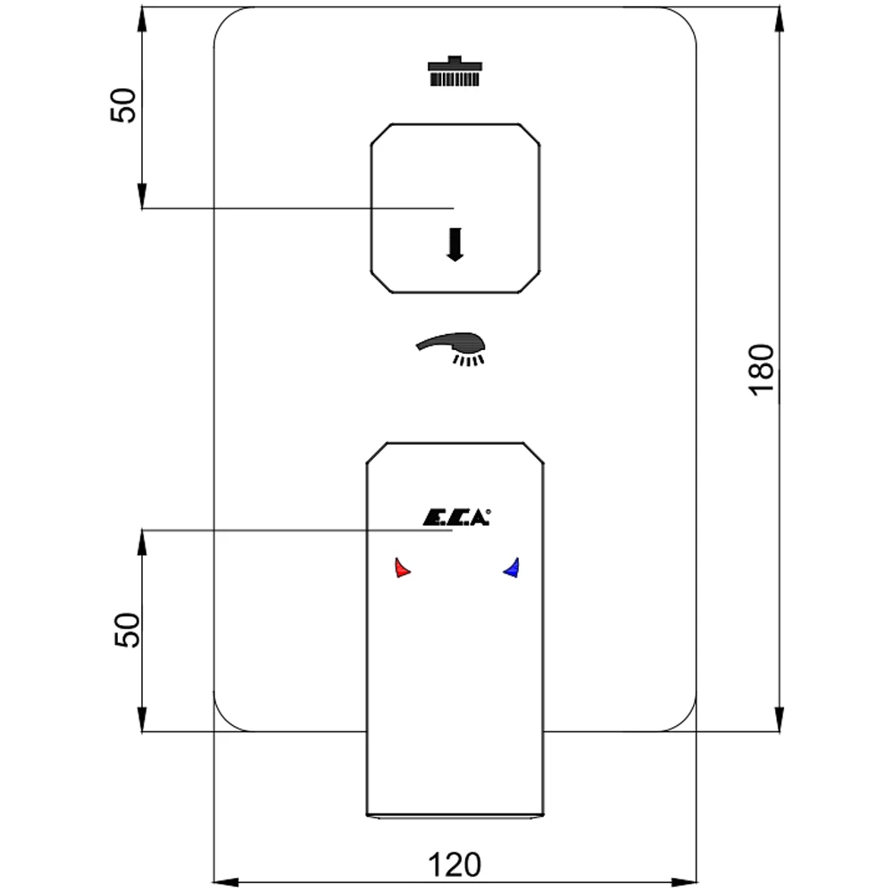 Eca Tiera 2 Yollu Altın Ankastre Banyo Bataryası - 102167235A1-KDE Hemen Al