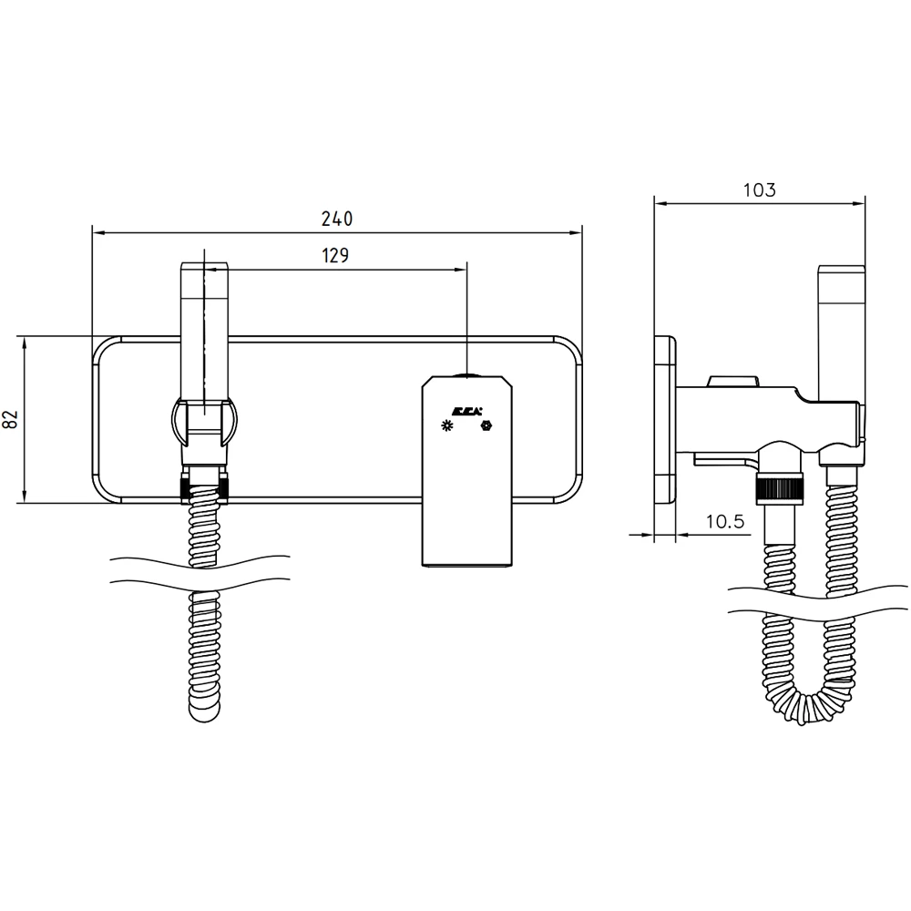 Eca Tiera Perlatörlü Mat Siyah Ankastre Taharet Bataryası - 102167005C1-KP Hemen Al
