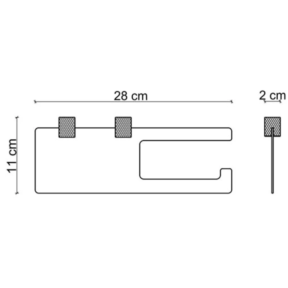 Fontana FY-90103 Mat Krom-Siyah Tuvalet Kağıtlığı Hemen Al