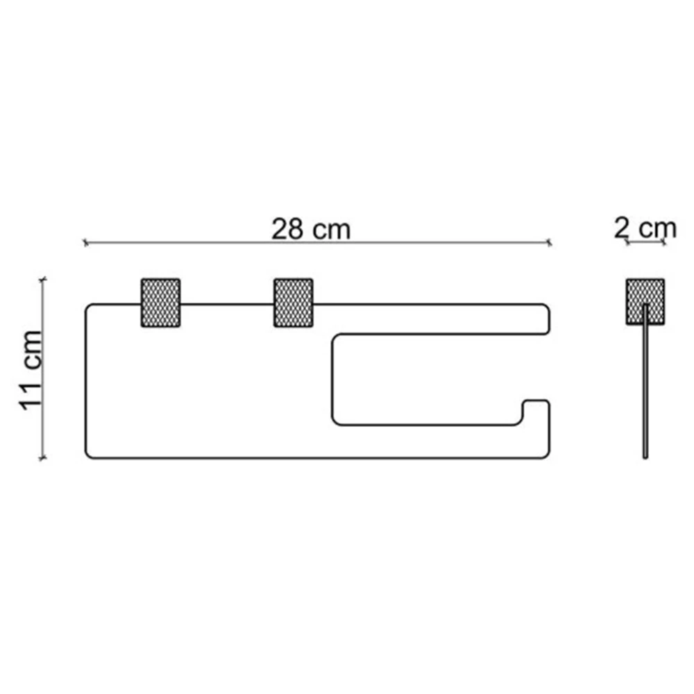 Fontana FY-90303 Mat Rose-Siyah Tuvalet Kağıtlığı Hemen Al