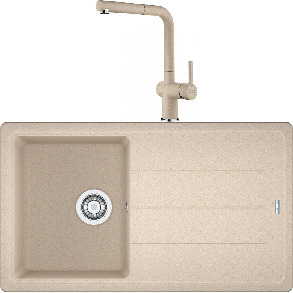 Franke Basis Bfg 611-86 Granit Eviye + Active Plus Doccia 2.0 Armatür (Avena) Hemen Al