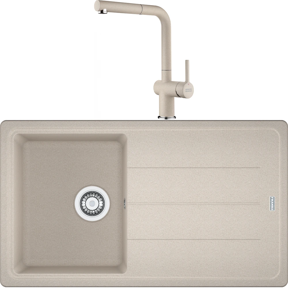 Franke Basis Bfg 611-86 Granit Eviye + Active Plus Doccia 2.0 Armatür (Sahara) Hemen Al