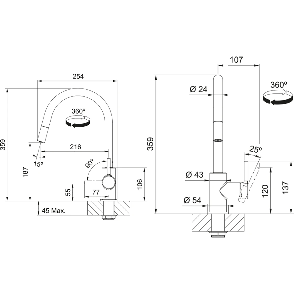 Franke Lina J XL Spiralli Eviye Armatürü Hemen Al
