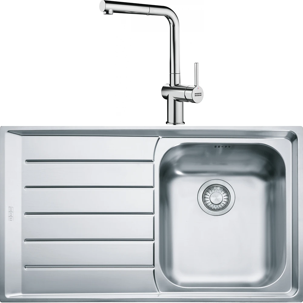 Franke Neptun NEX 611-86 Sol Damlalıklı Evye + Active Plus Doccia Armatür Seti Hemen Al