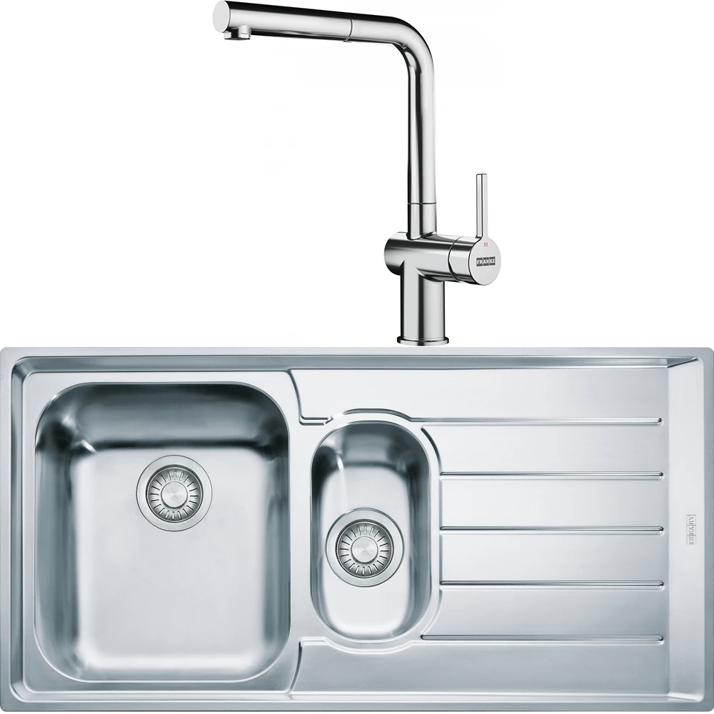 Franke Neptun NEX 651-100 Sağ Damlalıklı Evye + Active Plus Doccia Armatür Seti Hemen Al