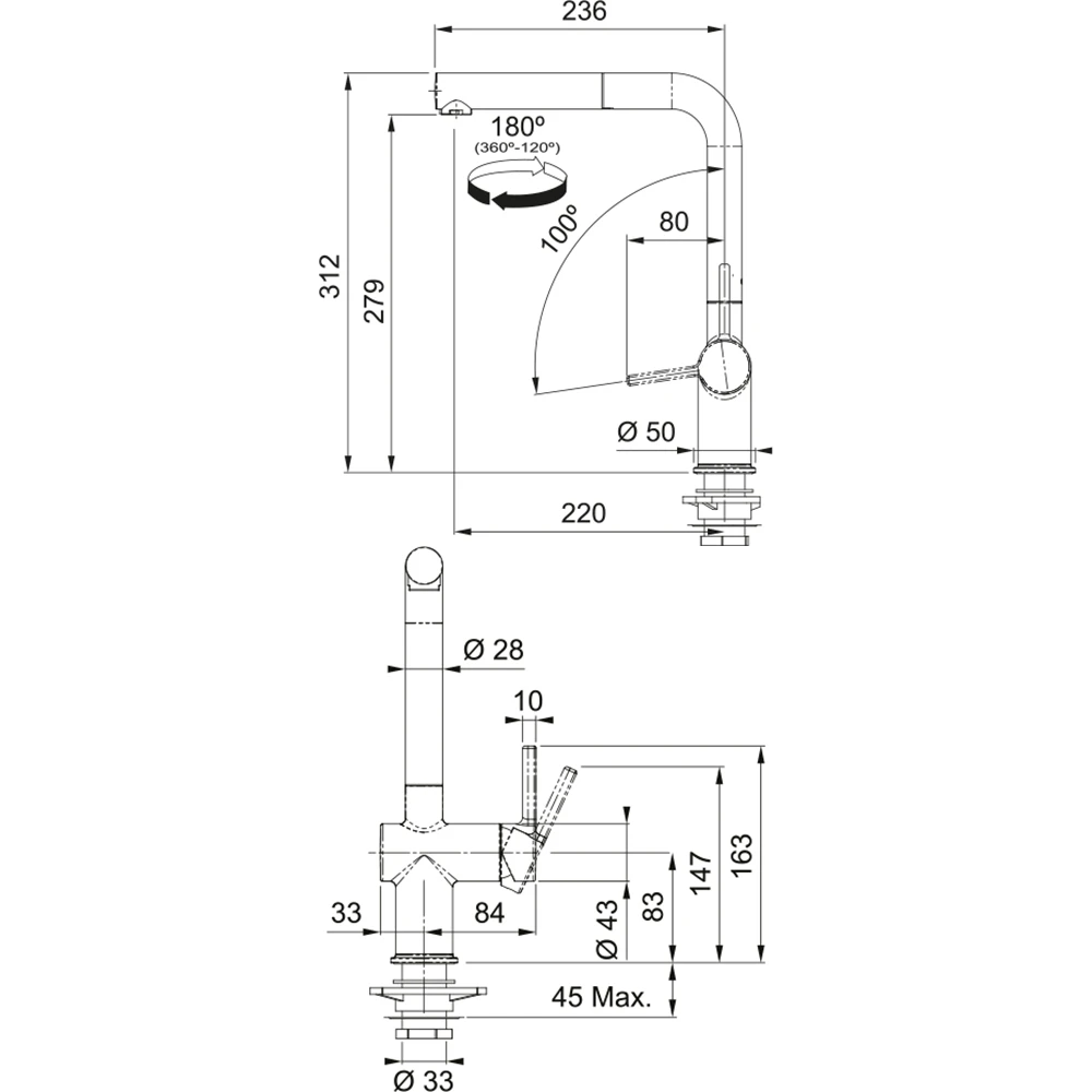Franke Urban Ubg 611-100 Granit Eviye + Active Plus Doccia 2.0 Armatür (Avena) Hemen Al