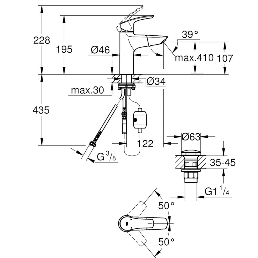 GRohe Eurosmart 2021 Tek Kumandalı Lavabo Bataryası - 23976003 Hemen Al