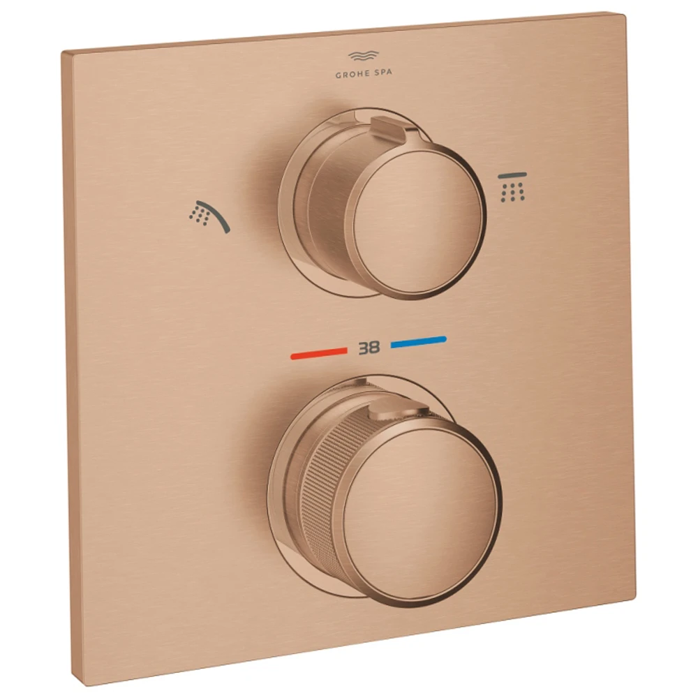 Grohe 2 Yönlü Yön Değiştirici Rose Gold Duş Başlığı-El Duşu İçin Allure Yeni Termostat - 29181DL2 Hemen Al