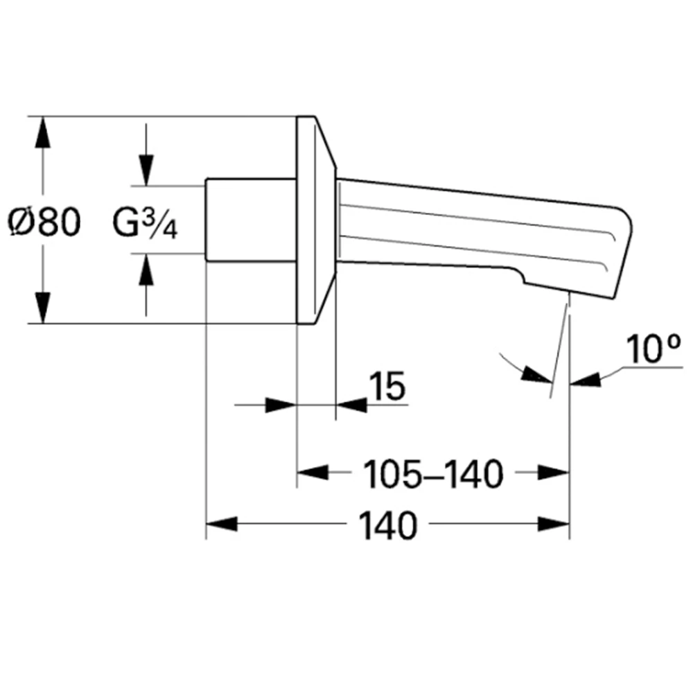 Grohe 3/4 140 Mm Çıkış Ucu - 13540000 Hemen Al