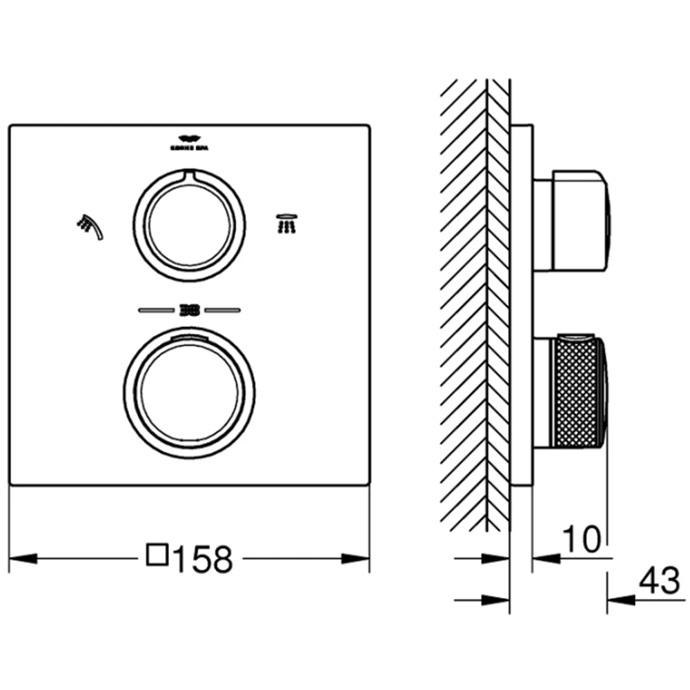 Grohe Allure Yeni Termostat 2 Yollu Yönlendirici Baş Duşu-El Duşu - 29181002 Hemen Al