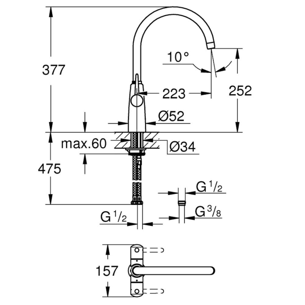 Grohe Ambi Çift Kumandalı Eviye C-Çıkış UK - 30189000 Hemen Al