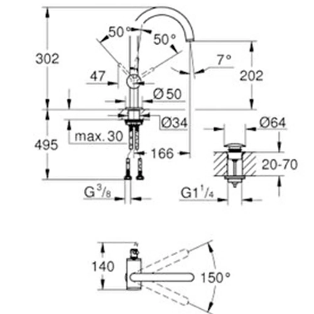 Grohe Atrio New Classic Tek Kumandalı Lavabo Bataryası - 24362DC0 Hemen Al