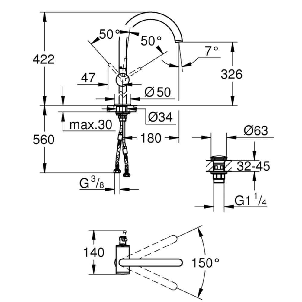 Grohe Atrio Tek Kumandalı Lavabo Bataryası - 32647003 Hemen Al