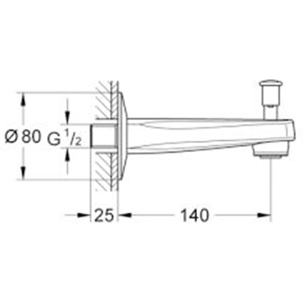 Grohe BauContemporary Neutral Çıkış Ucu - 13254000 Hemen Al