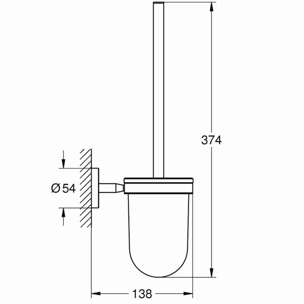 Grohe BauCosmopolitan Neutral Tuvalet Fırçası Seti - 40463001 Hemen Al