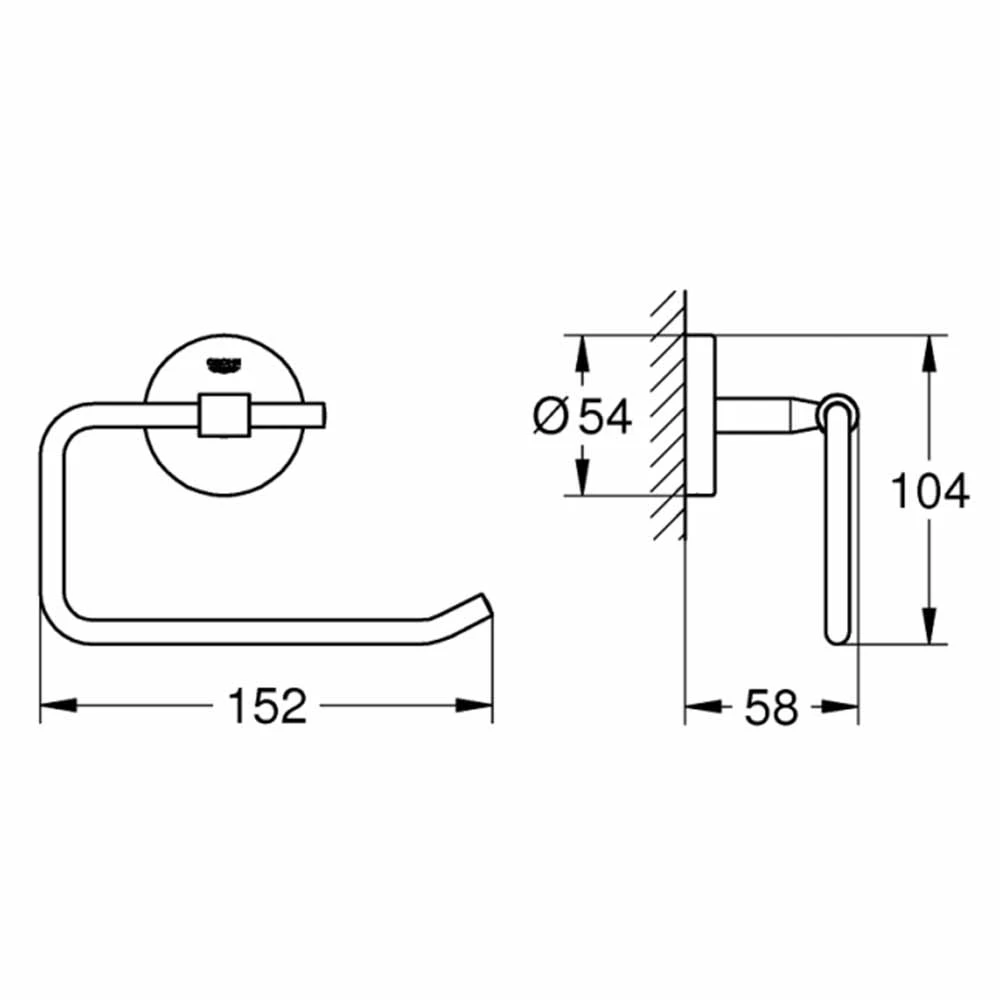 Grohe BauCosmopolitan Neutral Tuvalet Kağıtlığı - 40457001 Hemen Al