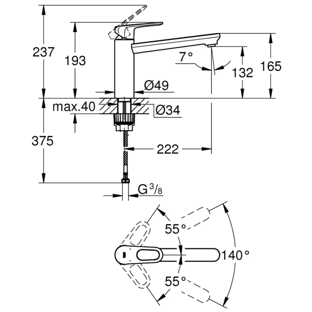 Grohe BauLoop 2020 Tek Kumandalı Eviye Bataryası - 31706000 Hemen Al