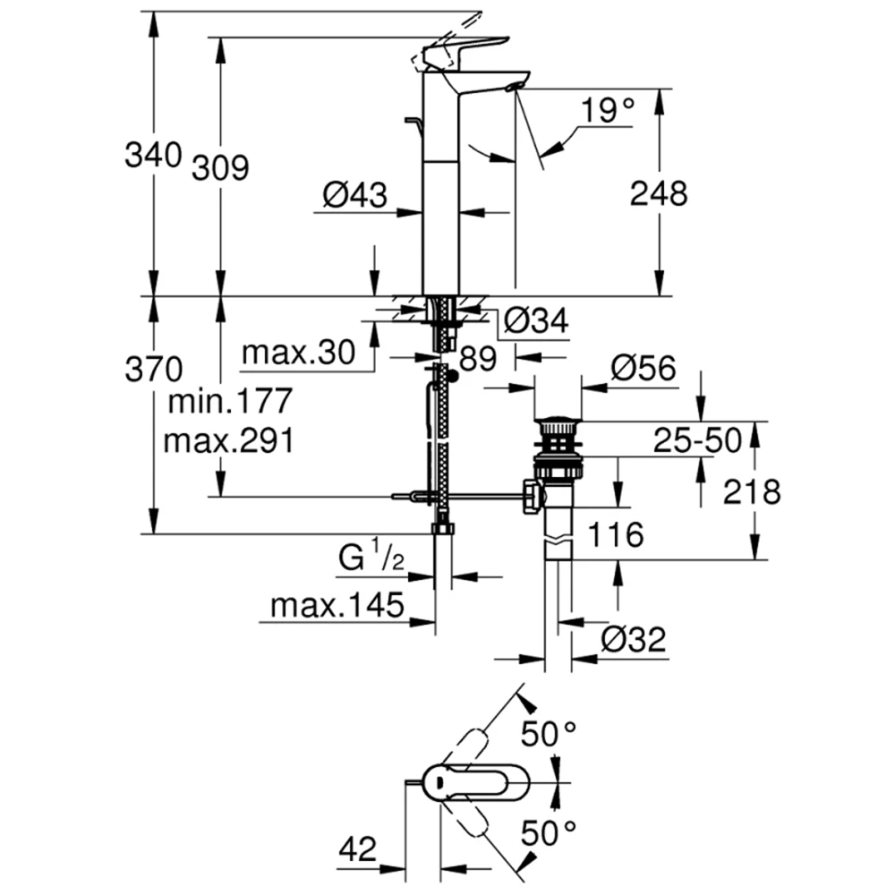 Grohe BauEdge Tek Kumandalı Lavabo Bataryası - 32860000 Hemen Al