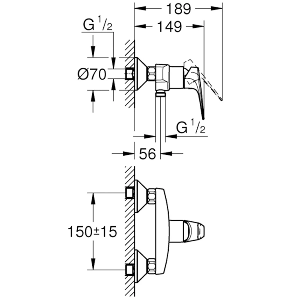 Grohe BauFlow Tek Kumandalı Duş Bataryası - 23632000 Hemen Al