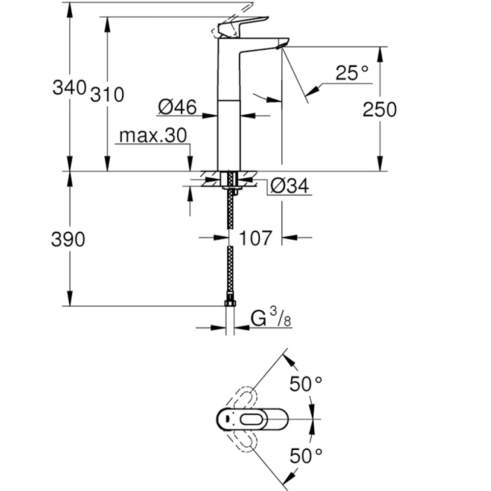 Grohe BauLoop Tek Kumandalı Lavabo Bataryası - 23764000 Hemen Al