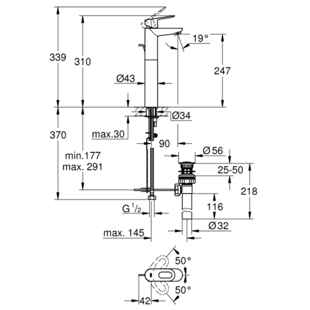 Grohe BauLoop Tek Kumandalı Lavabo Bataryası - 32856000 Hemen Al