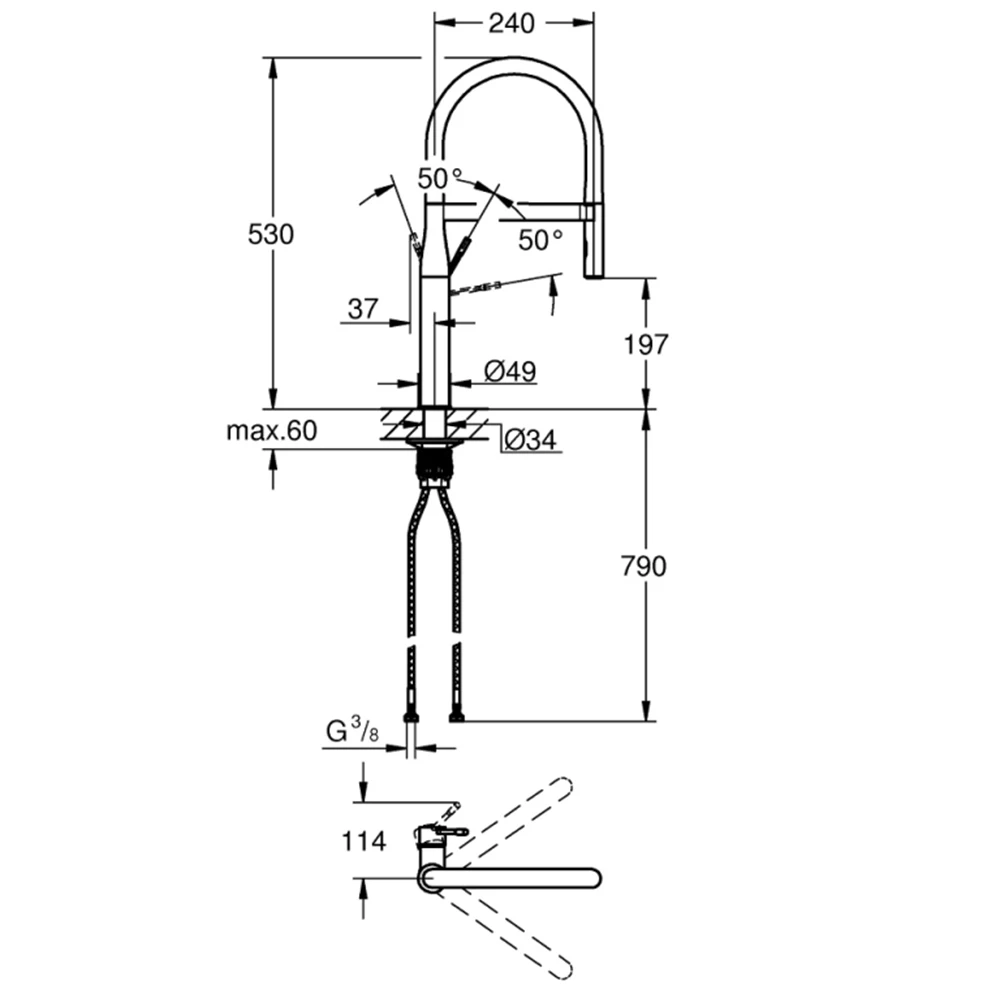 Grohe Concetto New Tek Kumandalı Rose Gold Eviye Bataryası - 30294DA0 Hemen Al