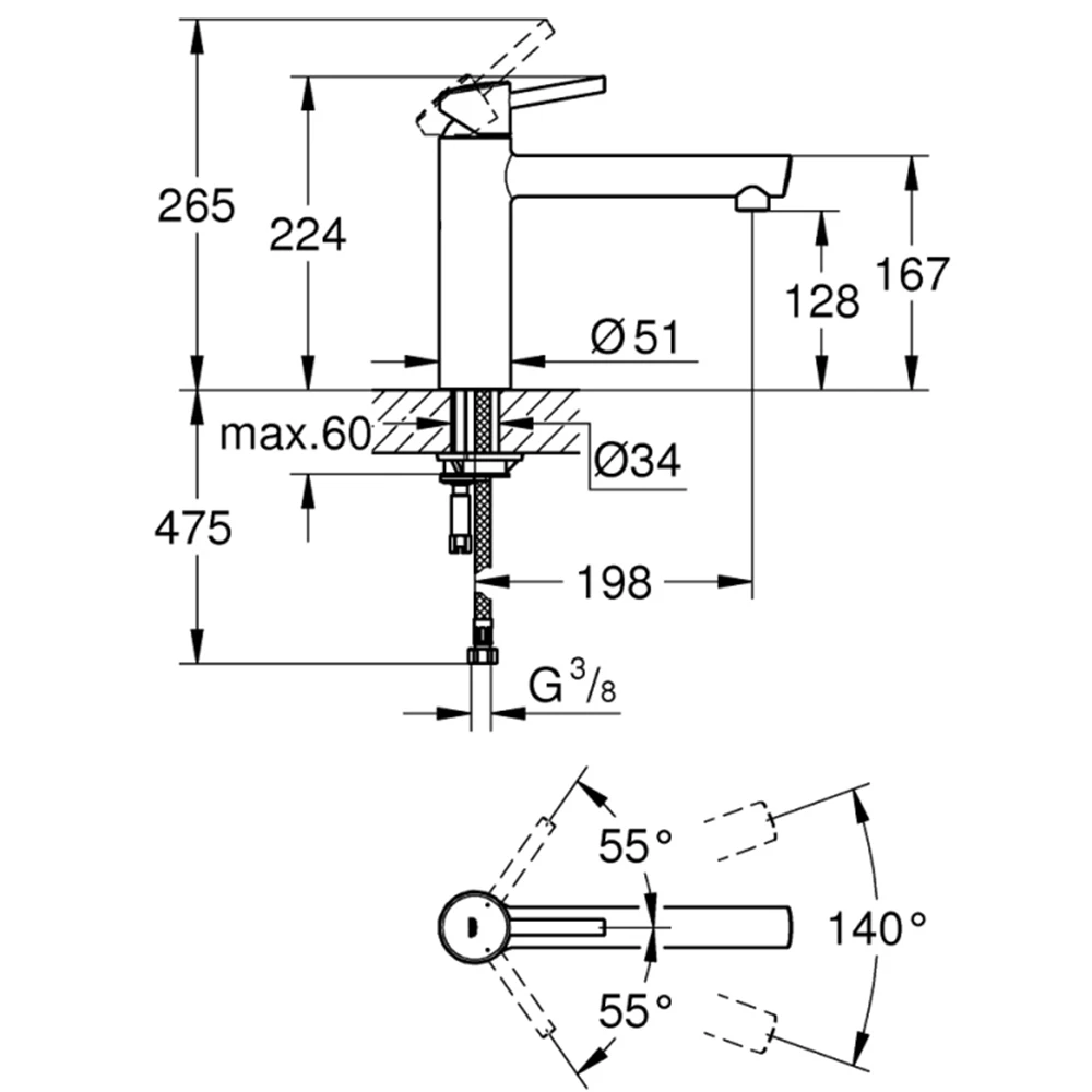 Grohe Concetto New Tek Kumandalı Eviye Bataryası - 31128DC1 Hemen Al