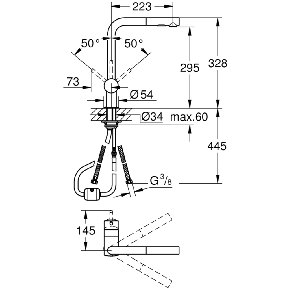 Grohe Concetto New Tek Kumandalı Eviye Bataryası - 30274DC0 Hemen Al