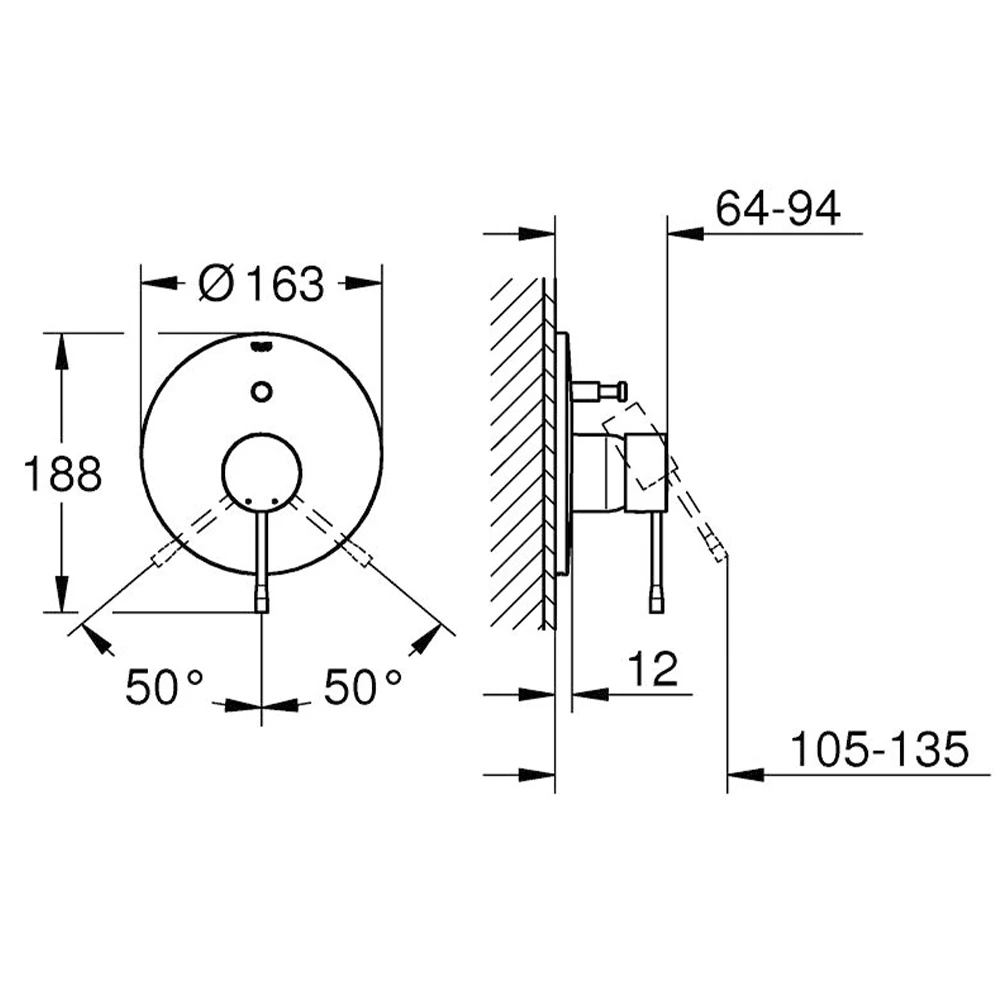 Grohe Essence New Bronz Ankastre Banyo Bataryası - 19285GL1 Hemen Al