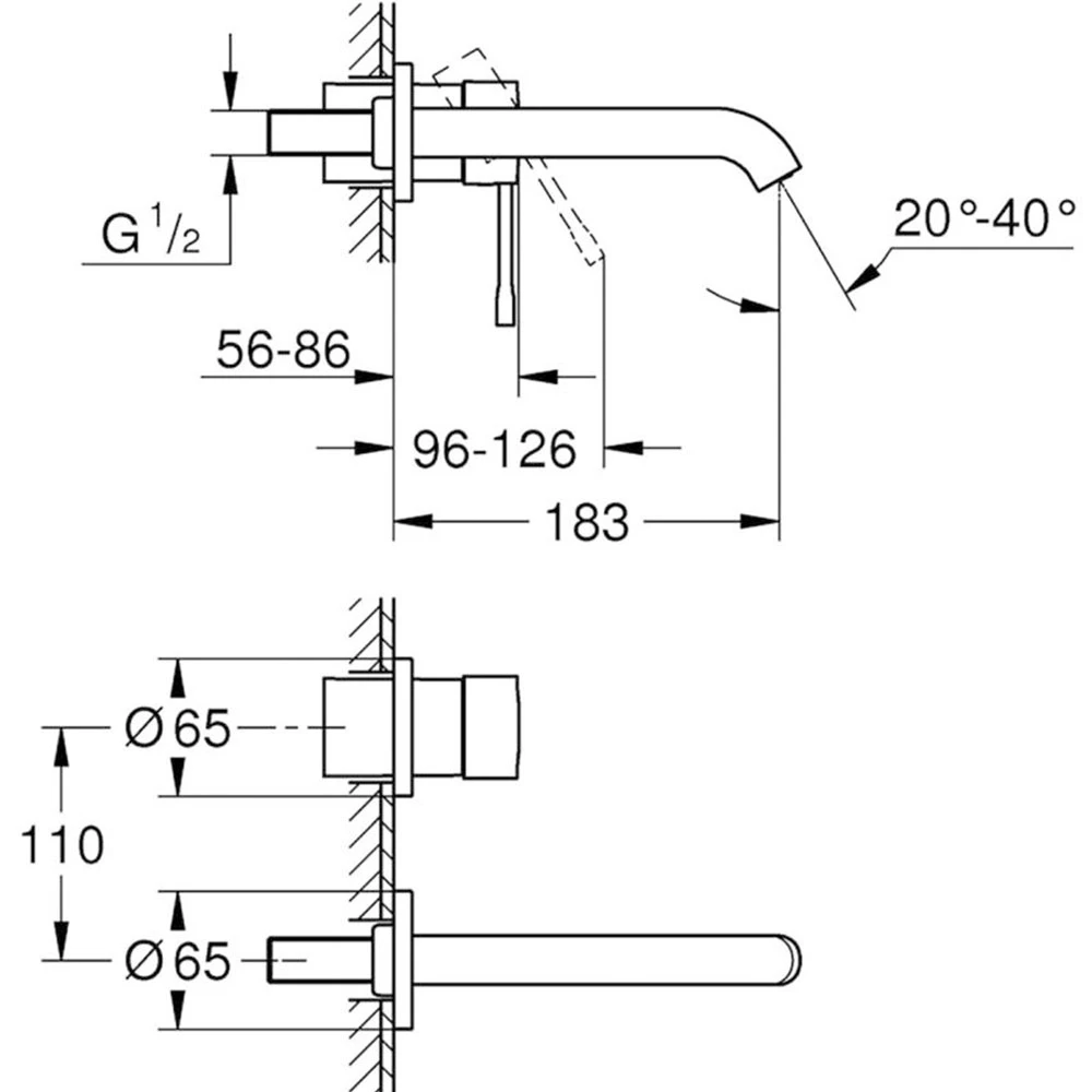 Grohe Essence New İki Delikli Altın Ankastre Lavabo Bataryası - 19408GN1 Hemen Al