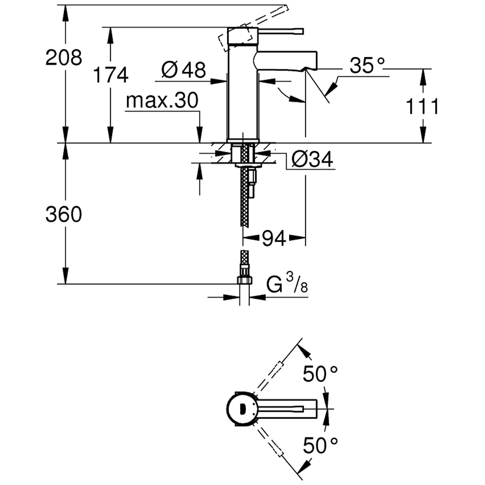 Grohe Essence New Tek Kumandalı Lavabo Bataryası - 34813001 Hemen Al