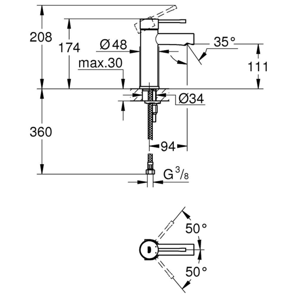 Grohe Essence Tek Kumandalı Lavabo Bataryası - 34294001 Hemen Al