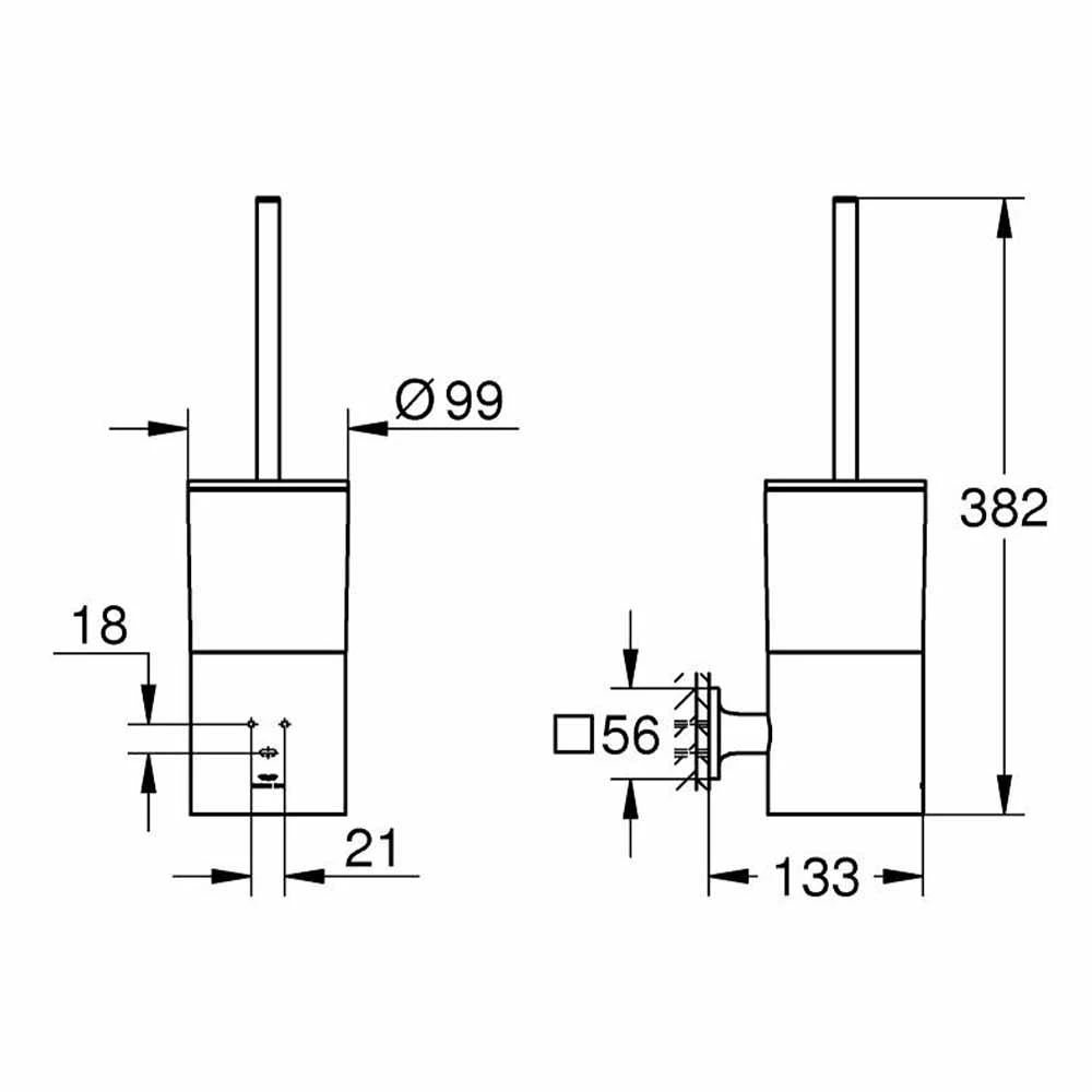 Grohe Essentials Bronz Tuvalet Fırçası Seti - 40340GN1 Hemen Al