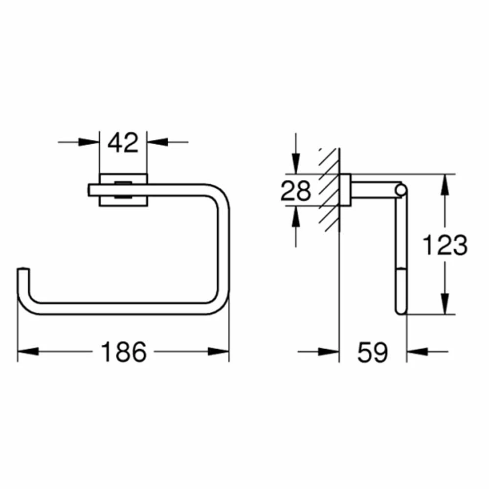 Grohe Essentials Cube New Halka Havluluk - 40510001 Hemen Al