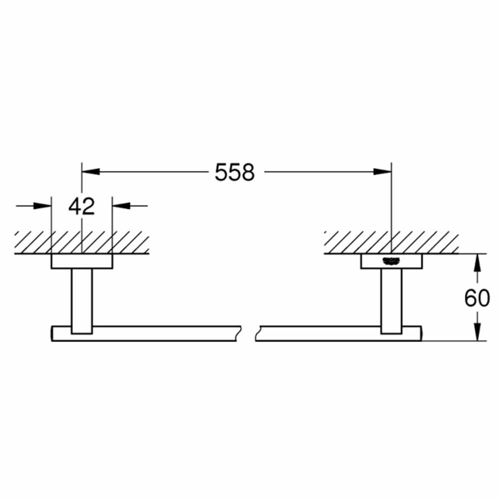 Grohe Essentials Cube New Nikel Havluluk - 40509AL1 Hemen Al