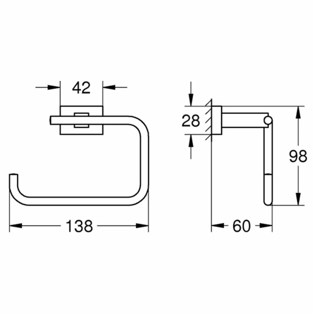 Grohe Essentials Cube New Tuvalet Kağıtlığı - 40507001 Hemen Al