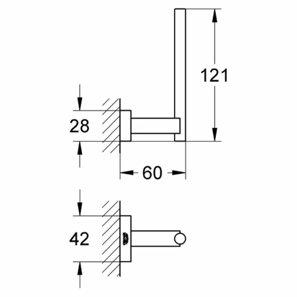 Grohe Essentials Cube New Yedek Tuvalet Kağıtlığı - 40623001 Hemen Al