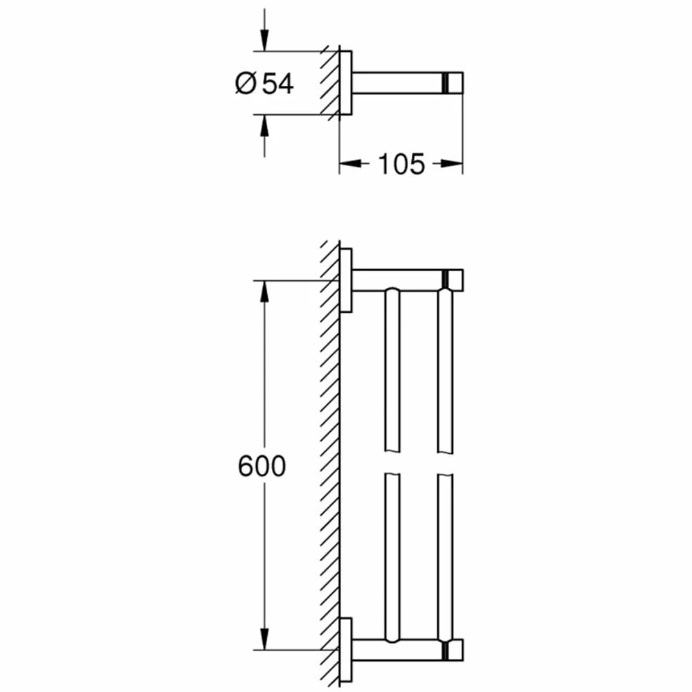 Grohe Essentials New Nikel İkili Havluluk - 40802AL1 Hemen Al