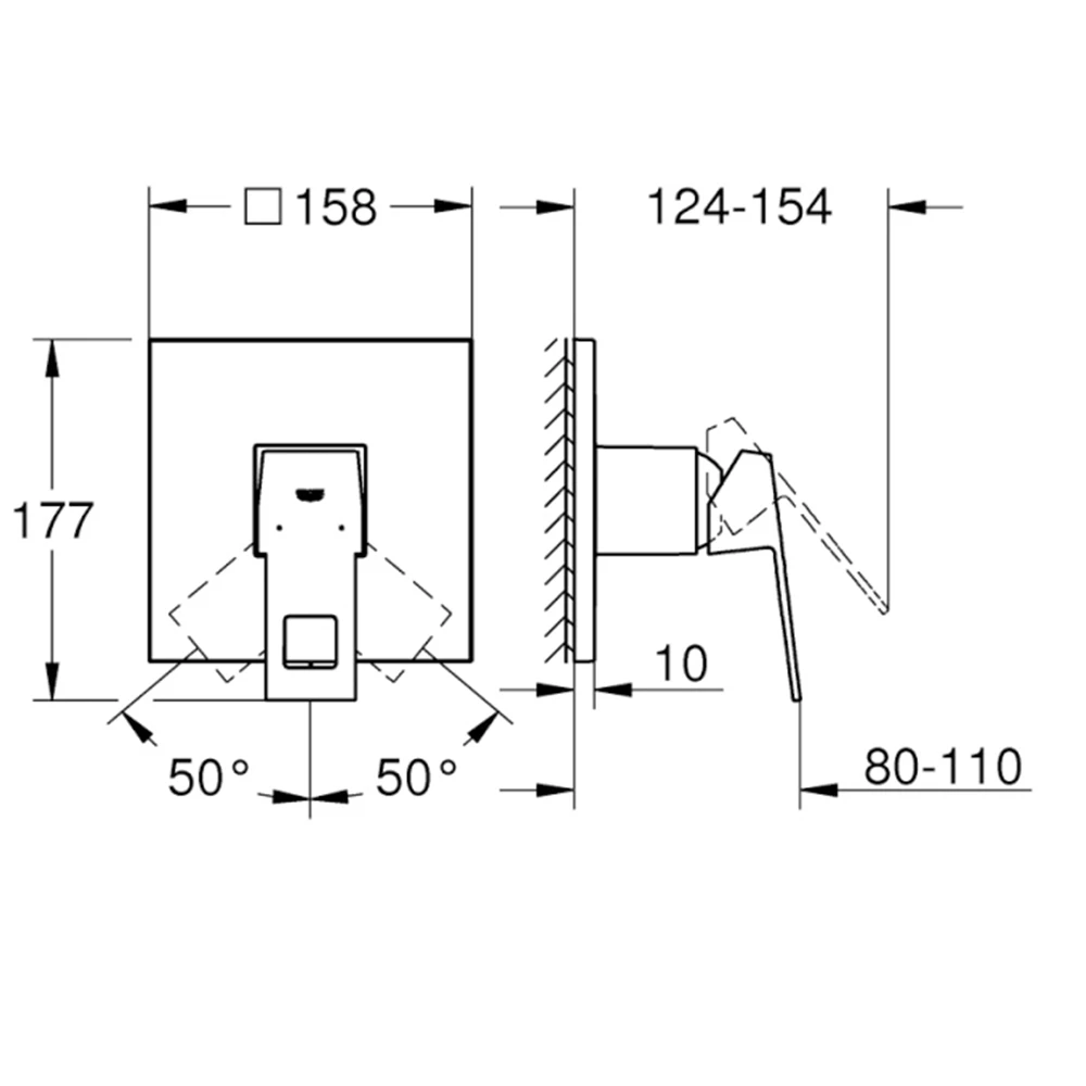 Grohe Eurocube Ankastre Duş Bataryası - 24062DC0 Hemen Al