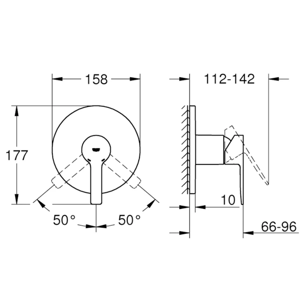 Grohe Eurocube Ankastre Duş Bataryası - 24064001 Hemen Al