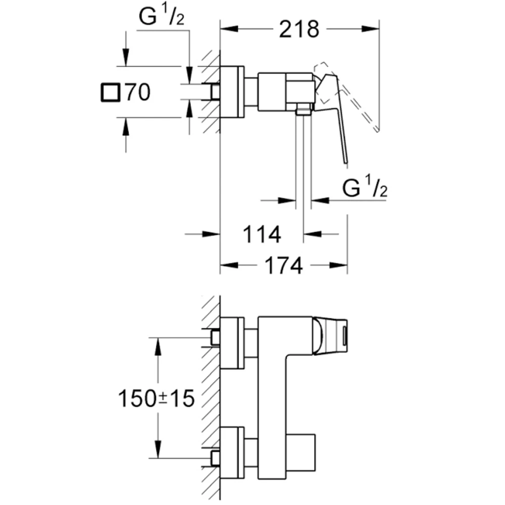 Grohe Eurocube Tek Kumandalı Nikel Duş Bataryası - 23145AL0 Hemen Al