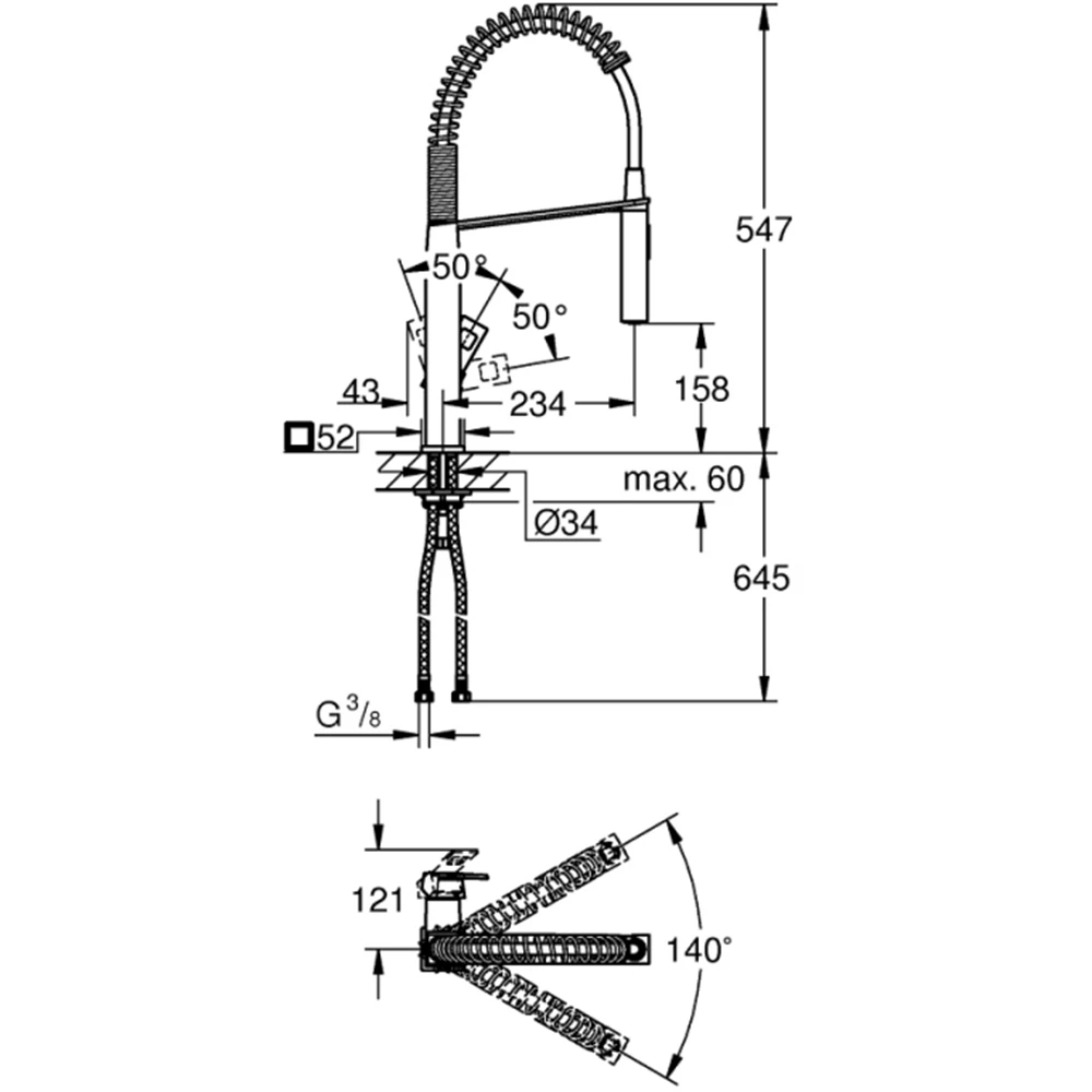 Grohe Eurocube Tek Kumandalı Eviye Bataryası - 31395DC0 Hemen Al